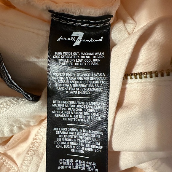 2 FOR $30 JEANS! 7 for All Mankind light pink, high waist skinny ankle jeans - Picture 5 of 8